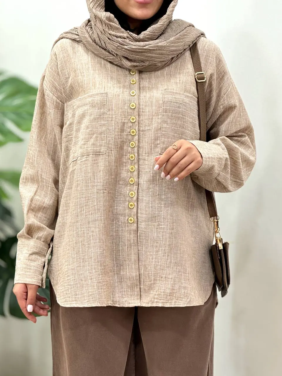 تونیک مانتویی دکمه دار شمیم